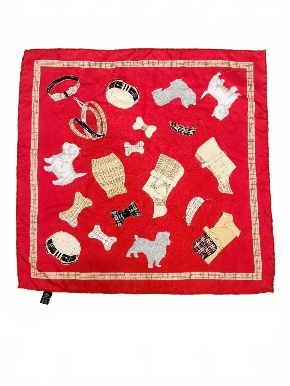 Burberry Vintage Red Nova Check Plaid Dog Breed Novelty 18.5